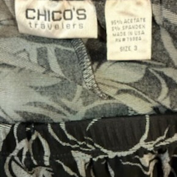 Chico's Travelers Top & Midi Skirt Set - Sz 3 (XL) - Picture 3 of 4